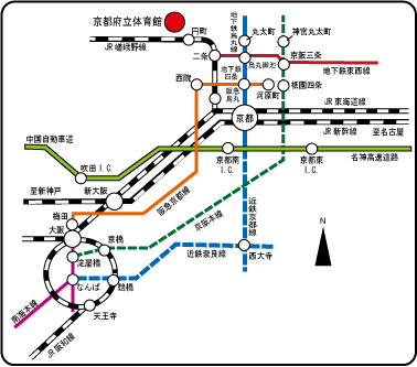 京都府立体育館案内図
